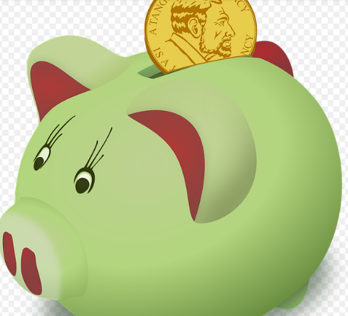 Illustration d’une tirelire verte avec placement de monnaie pour illustrer les économies d’énergies et d’argent